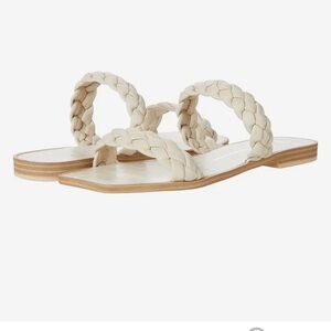 Dolce Vita Indy cream braided slides sandals